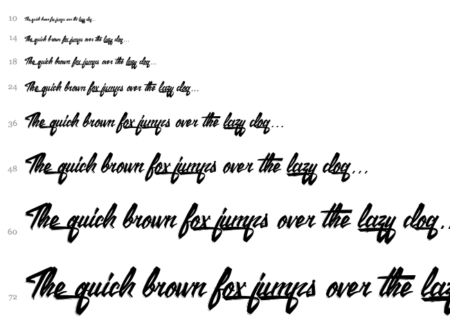 The Citizens font waterfall
